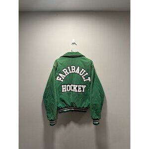 Vintage Rennoc Faribault Hockey USA Made Corduroy Quilt Lined Jacket